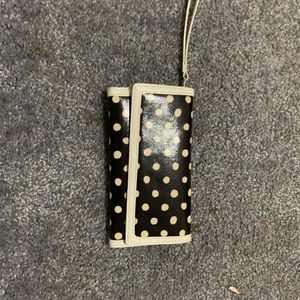White dotted wallet